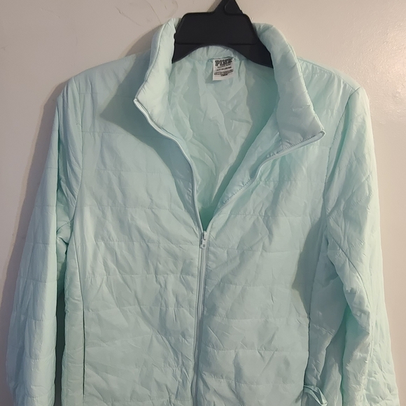 PINK Victoria's Secret Mint Quilted Puffer Jacket - Picture 1 of 7